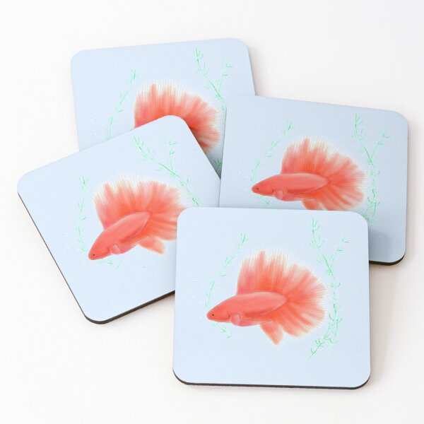 Item preview, Aesthetic Simple Betta Fish Red Art Design Logo Gift Tattoo T Shirt Sticker designed and sold by Marinaaa010.