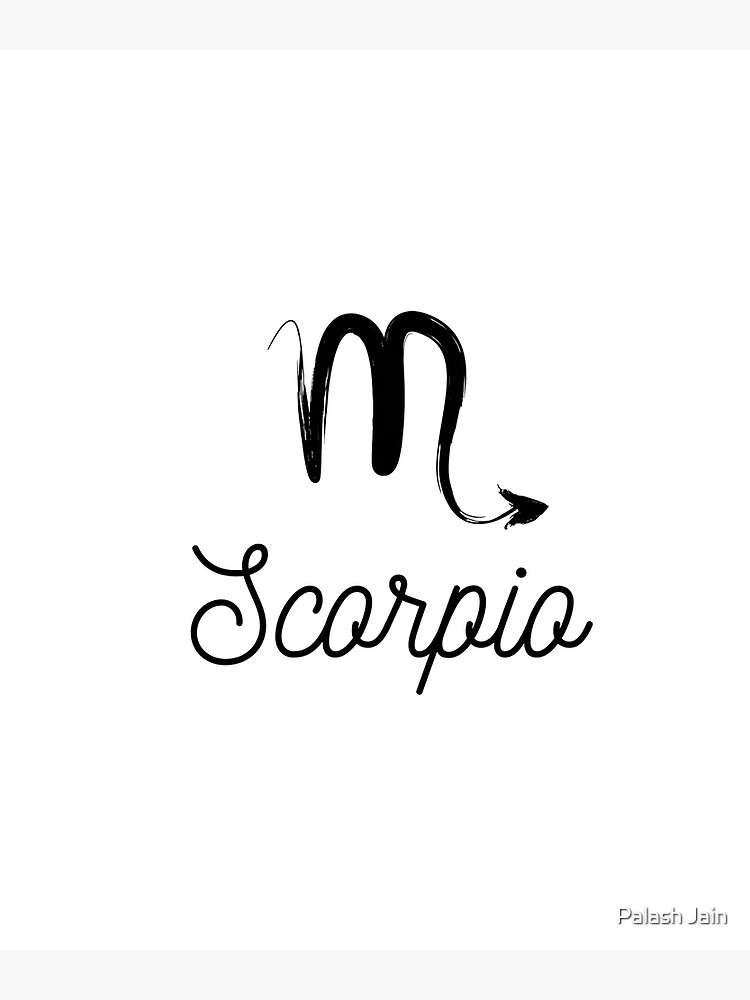 Minimalist Scorpio Zodiac Symbol Photographic Print