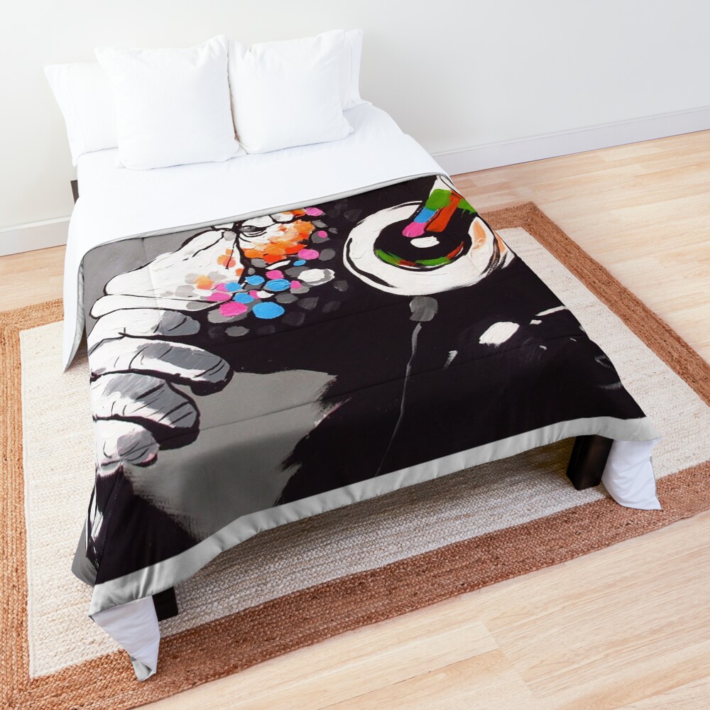 Banksy - Monkey with Headphones Comforter