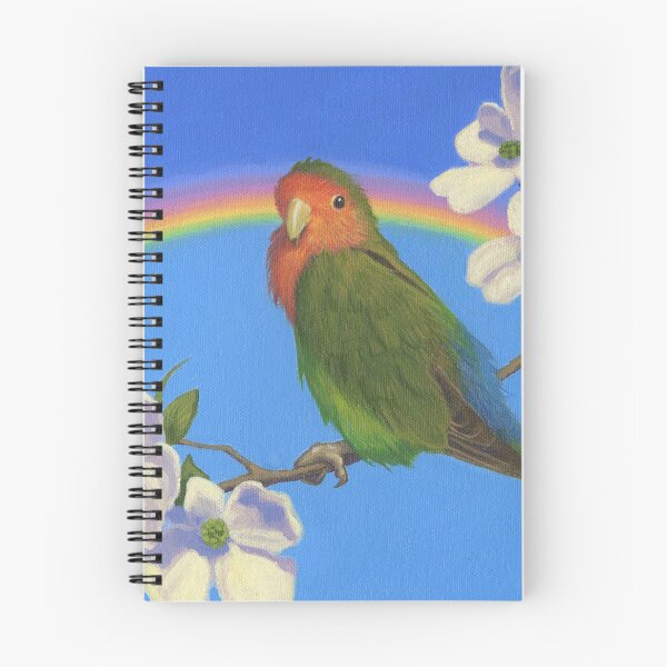 Item preview, Peach Faced Rainbow - Lovebird - Art by Greg Hildebrandt designed and sold by spiderwebart.