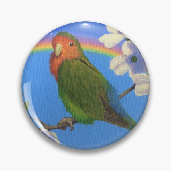 Item preview, Peach Faced Rainbow - Lovebird - Art by Greg Hildebrandt designed and sold by spiderwebart.