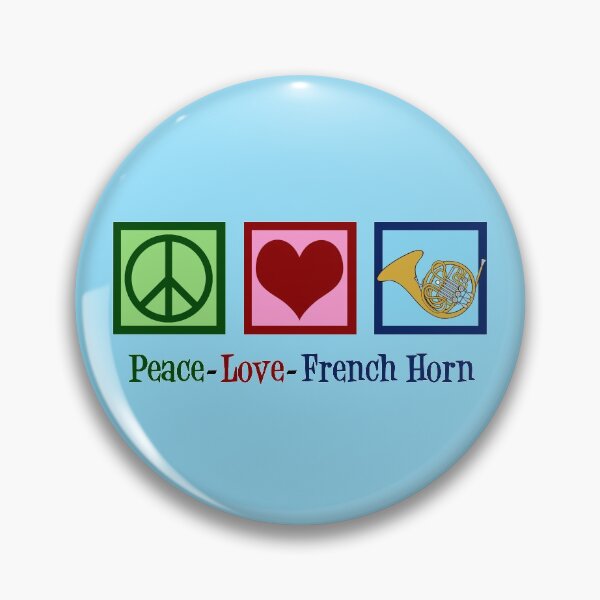 Item preview, Peace Love French Horn designed and sold by Epic Love Designs.