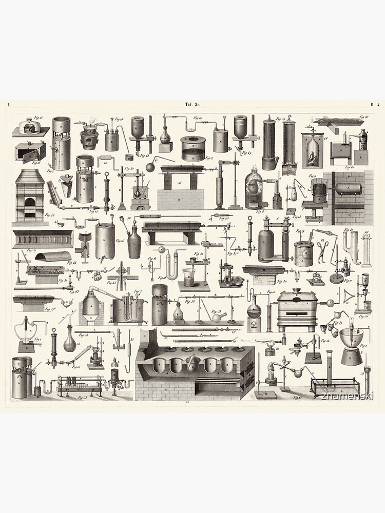 Vintage Science and Engineering Poster: Antique Chemistry by znamenski