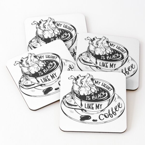 Item preview, Heart Black like Coffee designed and sold by OneEyeShop.