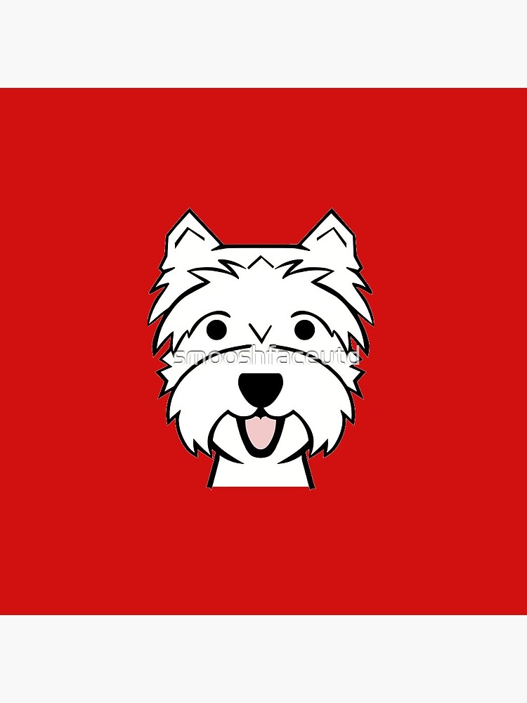 West Highland Terrier Westies Westie dogs red background