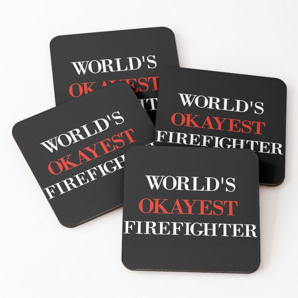 Item preview, Worlds Okayest Firefighter, Firefighter Gift  designed and sold by wabeen.
