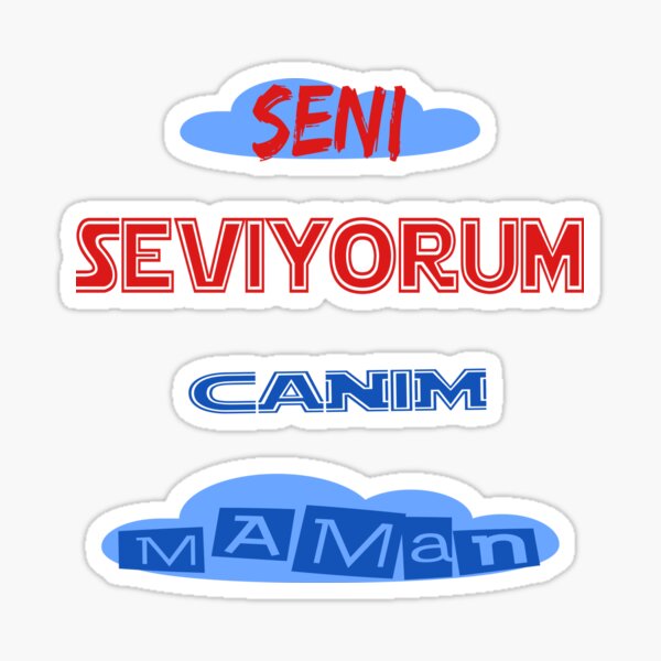 Seni Seviyorum Stickers Redbubble