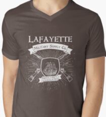 Guns and Ships - White Men's V-Neck T-Shirt