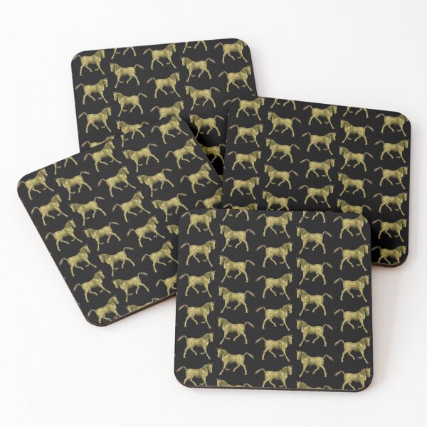 Item preview, Golden Horses Tiled Pattern designed and sold by Mythos57.
