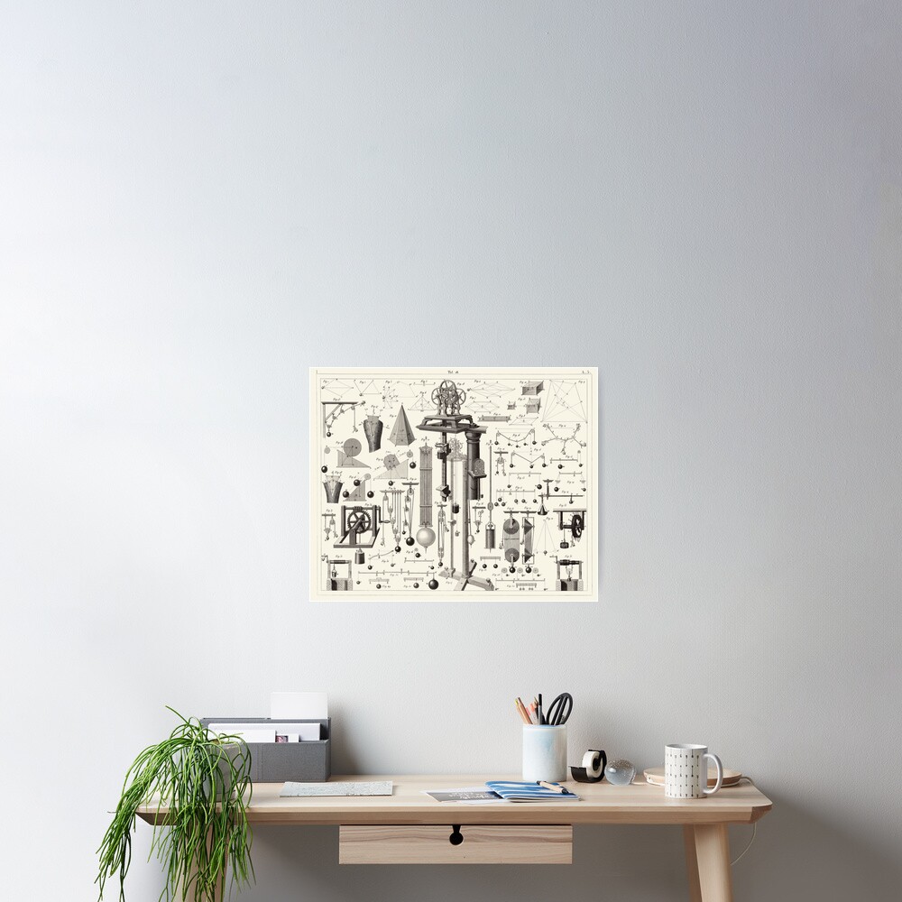 Vintage Science and Engineering Poster Poster
