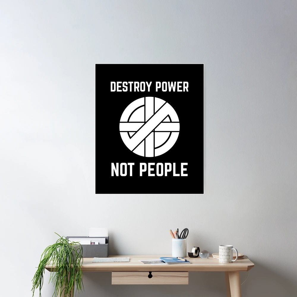 Vintage Punk Rock Destroy Power Not People 