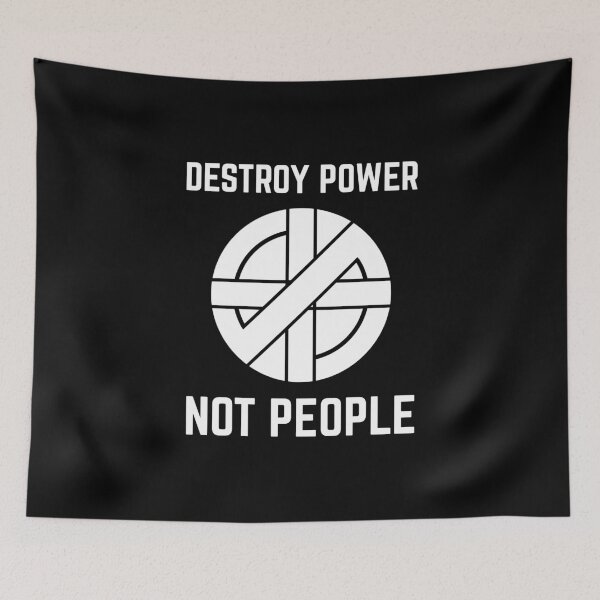 Item preview, Vintage Punk Rock Destroy Power Not People  designed and sold by The Junto Shop.