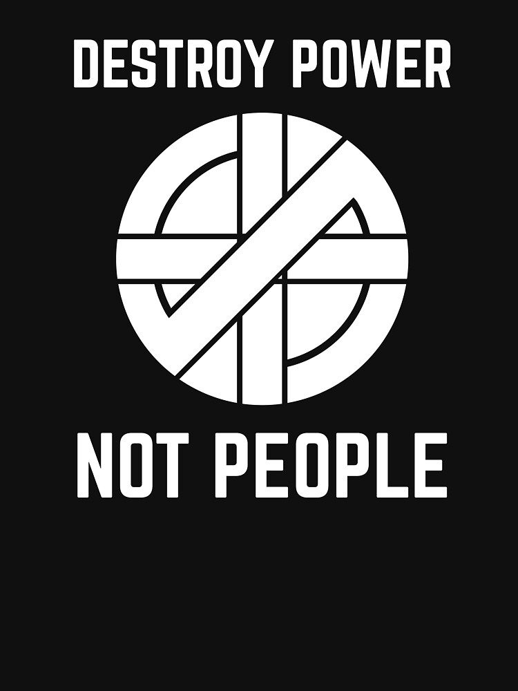 "Vintage Punk Rock Destroy Power Not People " Tshirt for Sale by