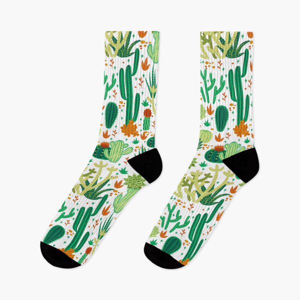 Item preview, pattern with cacti on a white background designed and sold by burbura.