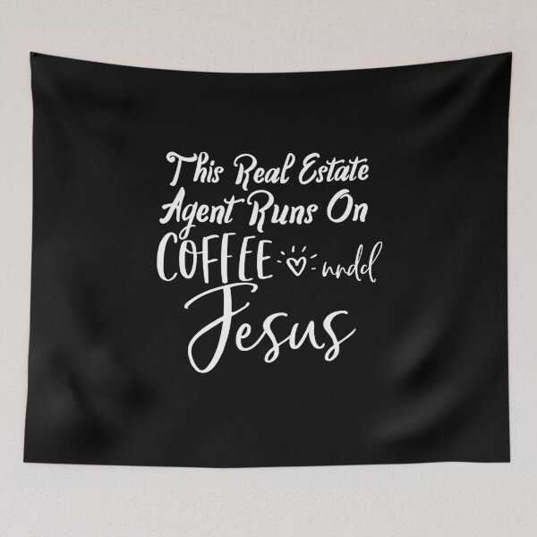 Item preview, This Girl Sells Real estate is my hustle funny realtor agent gift For Girls This Real Estate Agent Runs On Coffee And Jesus designed and sold by Akmloza.