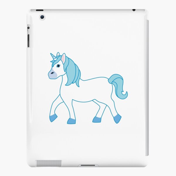 Blue Unicorn Emoji iPad Snap Case