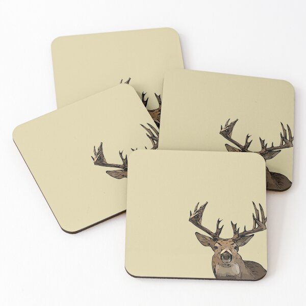 Item preview, Modern Rustic Non-Typical Whitetail Deer Illustration Wall Mount designed and sold by CynthiaCharlene.