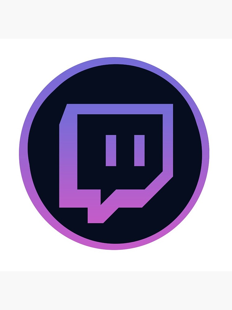 "Twitch Logo Dark Themed" Pin by ZeroPancakes | Redbubble