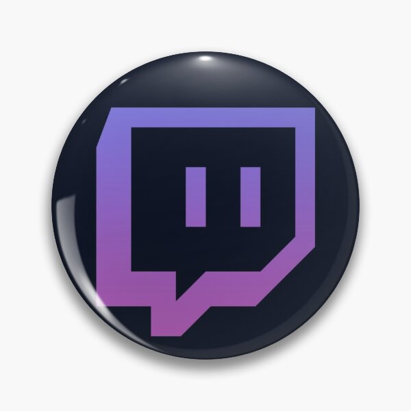 Twitch Logo Dark Themed Pin By Zeropancakes Redbubble