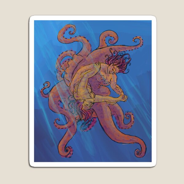 Cuttlefish Mermaid Girlfriends' Tango Magnet