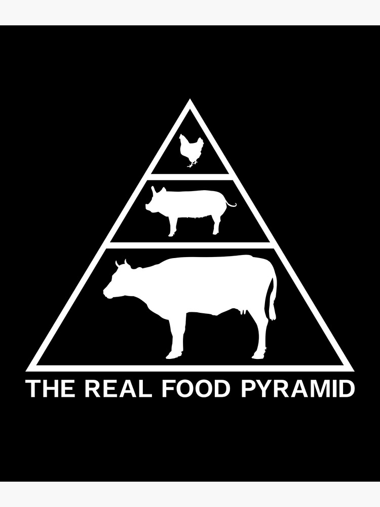 "The Real Food Pyramid Carnivore Meat Eater" Poster by inkedtee Redbubble
