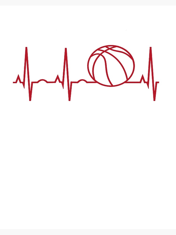 Basketball Heartbeat T-Shirt Big Ball Is Life Baller Player