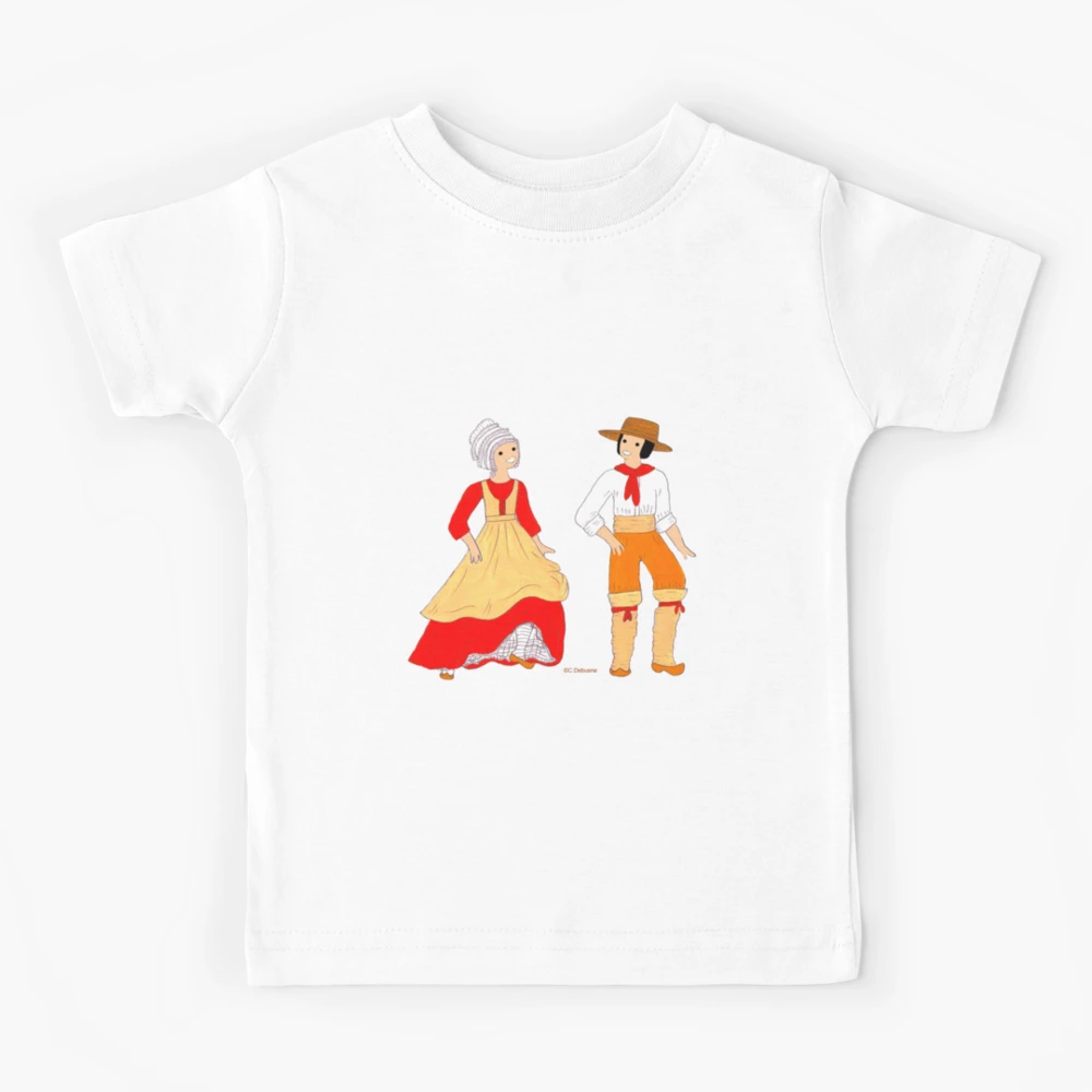 Costume from BASQUE COUNTRY, France Kids T-Shirt by Catherine Debusne