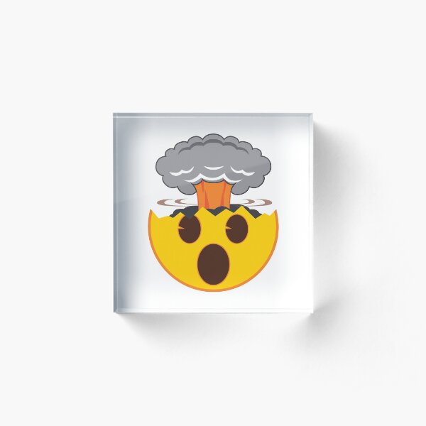 Mind Blown Emoji Acrylic Block
