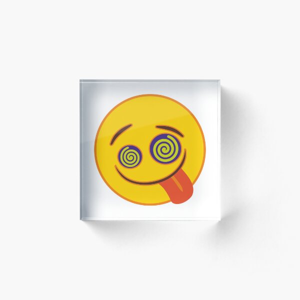 Crazy Eyes Emoji Acrylic Block