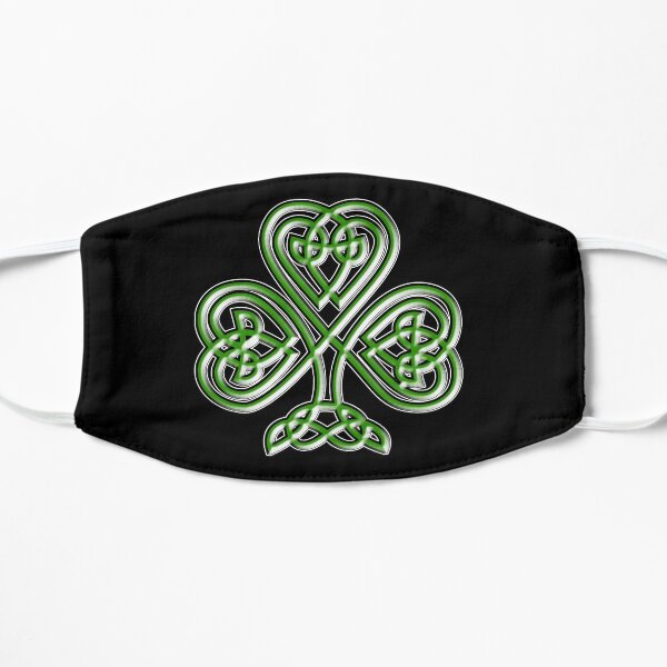 Shamrock. Knot, St Patricks Day, Celtic, Celt, Irish, Ireland, Eire, Luck, Lucky. Mask