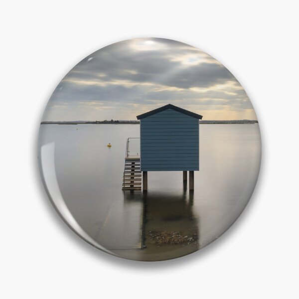 Item preview, Shafts of light over Osea Beach Huts designed and sold by bitm2007.