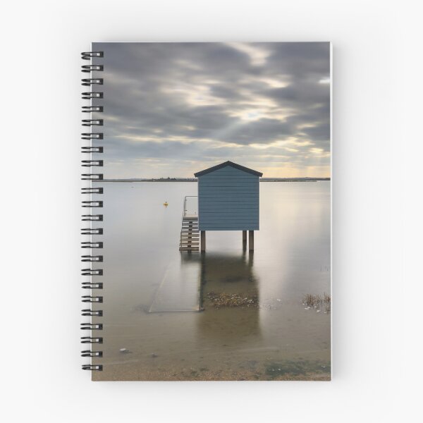 Item preview, Shafts of light over Osea Beach Huts designed and sold by bitm2007.