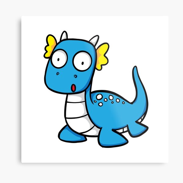 Impressions Metalliques Sur Le Theme Dragon Bleu Redbubble