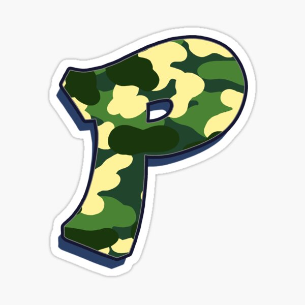 Letter P - Camo Sticker