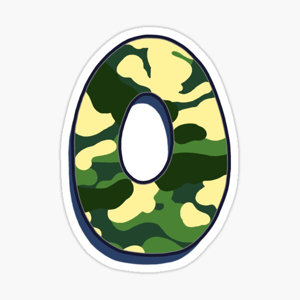 Letter O - Camo Sticker