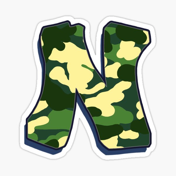 Letter N - Camo Sticker