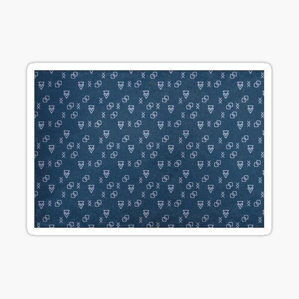 Overlapping Triangle Square and X Shape Pattern Design Sticker