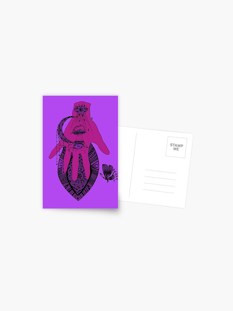 Aperçu 1 sur 2. Carte postale avec l'œuvre "Main de Champi" par CEZA créée et vendue par atelierdeceza.