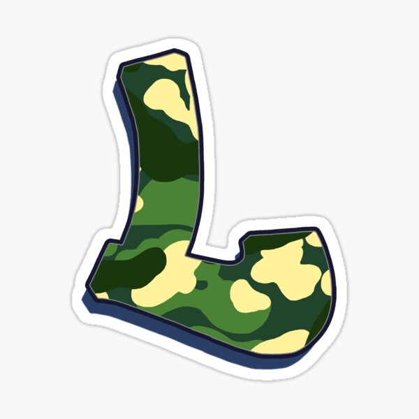 Letter L - Camo Sticker
