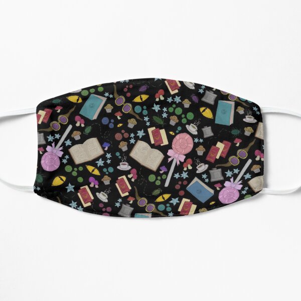 The Mighty Nein Pattern | Black Background Flat Mask