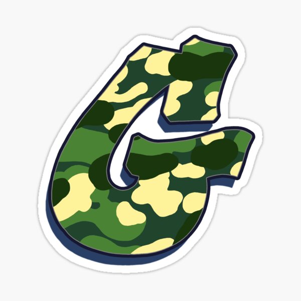 Letter G - Camo Sticker