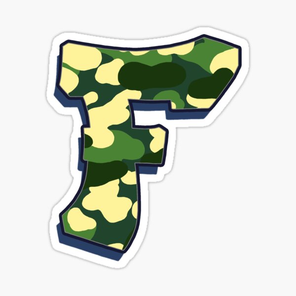 Letter F - Camo Sticker