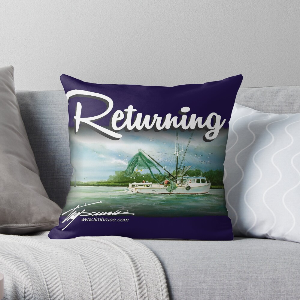 Returning by Tim Bruce Throw Pillow