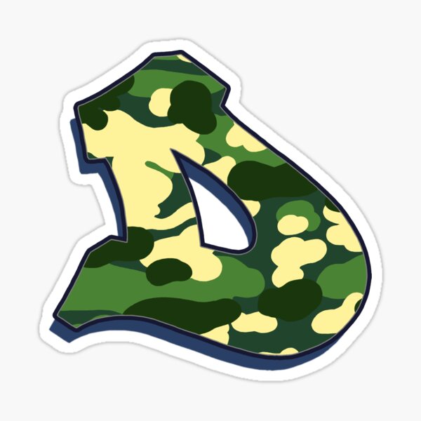Letter D - Camo Sticker