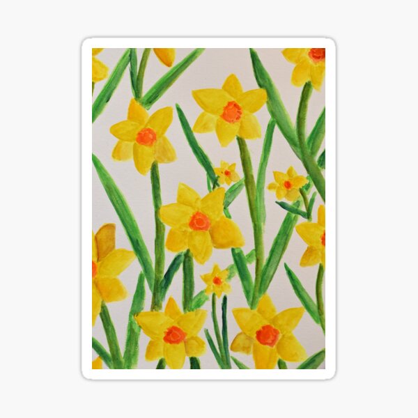 Daffodils Smiling Upon You Sticker