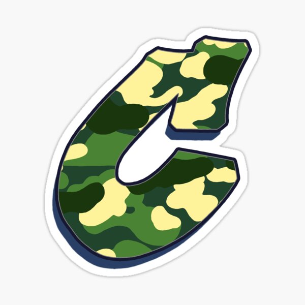 Letter C - Camo Sticker