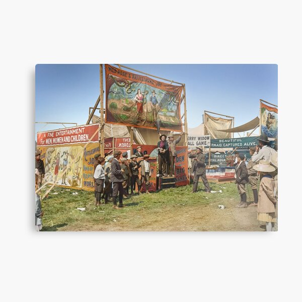 Rattlesnake Joe at Westchester County Fair, ca 1910 Metal Print