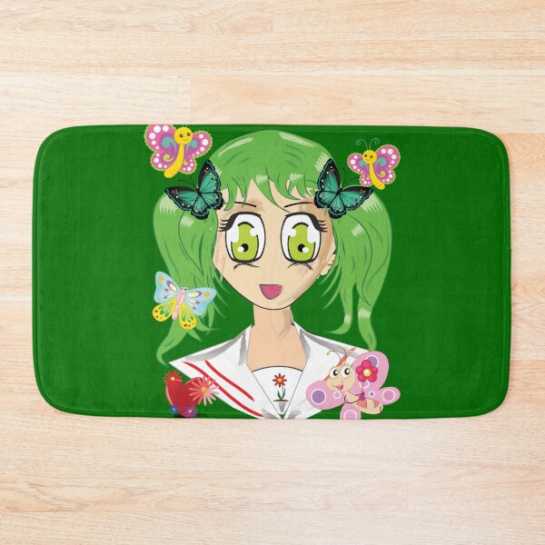 Item preview, anime green haire girl with butterflys designed and sold by medoart.