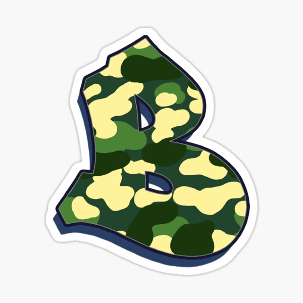 Letter B - Camo Sticker