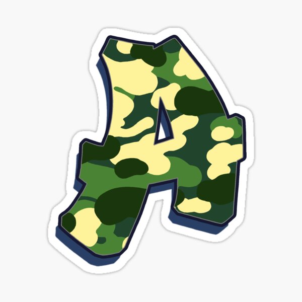 Letter A - Camo Sticker